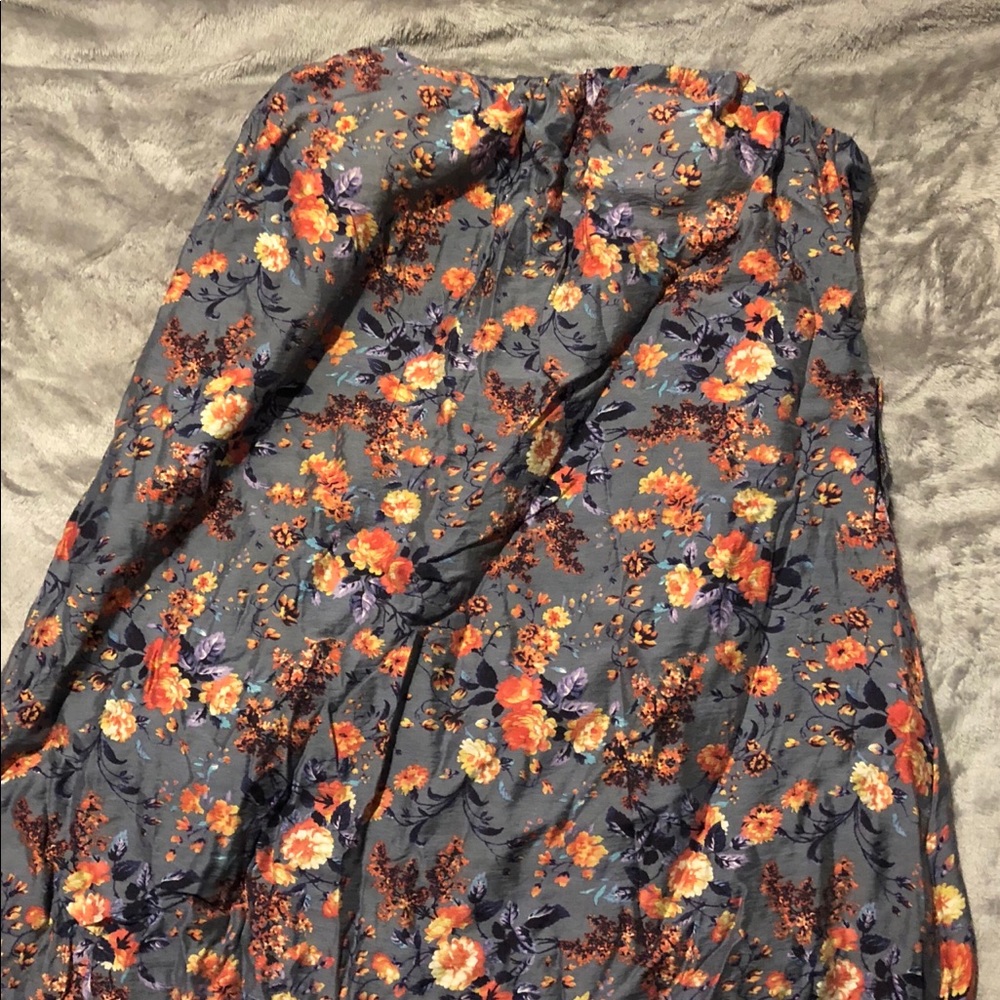 Strapless zip up shirt